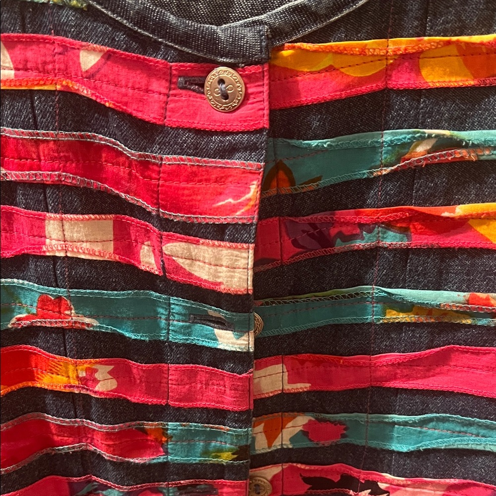 Colorful Striped Button-Up Jacket - Picture 3 of 5